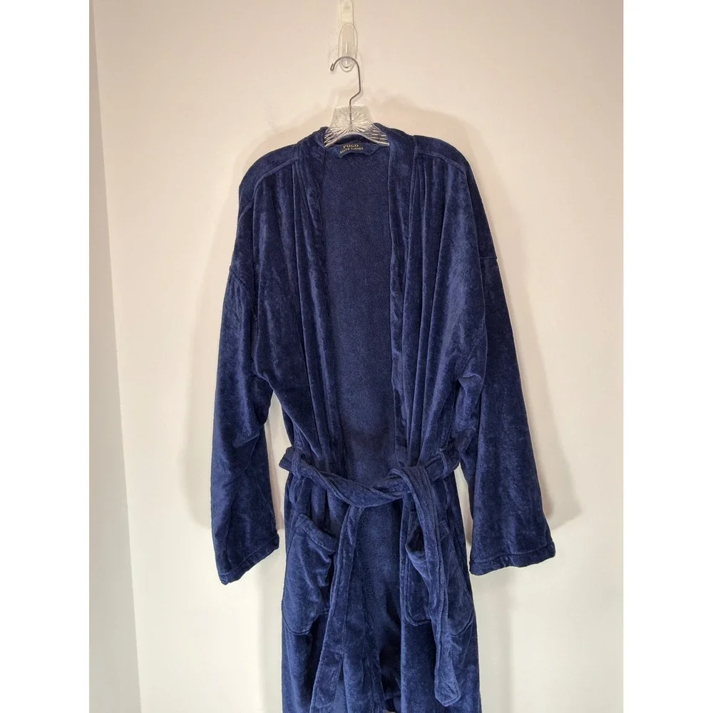 Polo Ralph Lauren‎ Men's Sleepwear Soft Cotton Kimono Velour Robe Large/XL